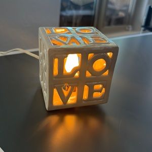Porcelain White LOVE Light up Light